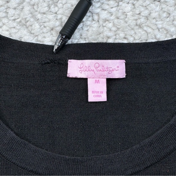 Lilly Pulitzer size M knit cold shoulder sweater dress preppy coastal resort - Picture 3 of 10